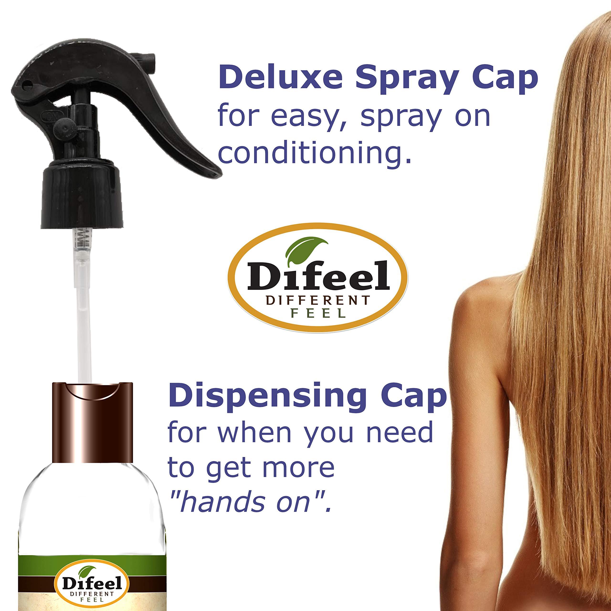 Difeel Difeel Scalp Care Leave in Conditioning Treatment - Peppermint Oil 6 oz. with Spray Cap & Dispensing Cap