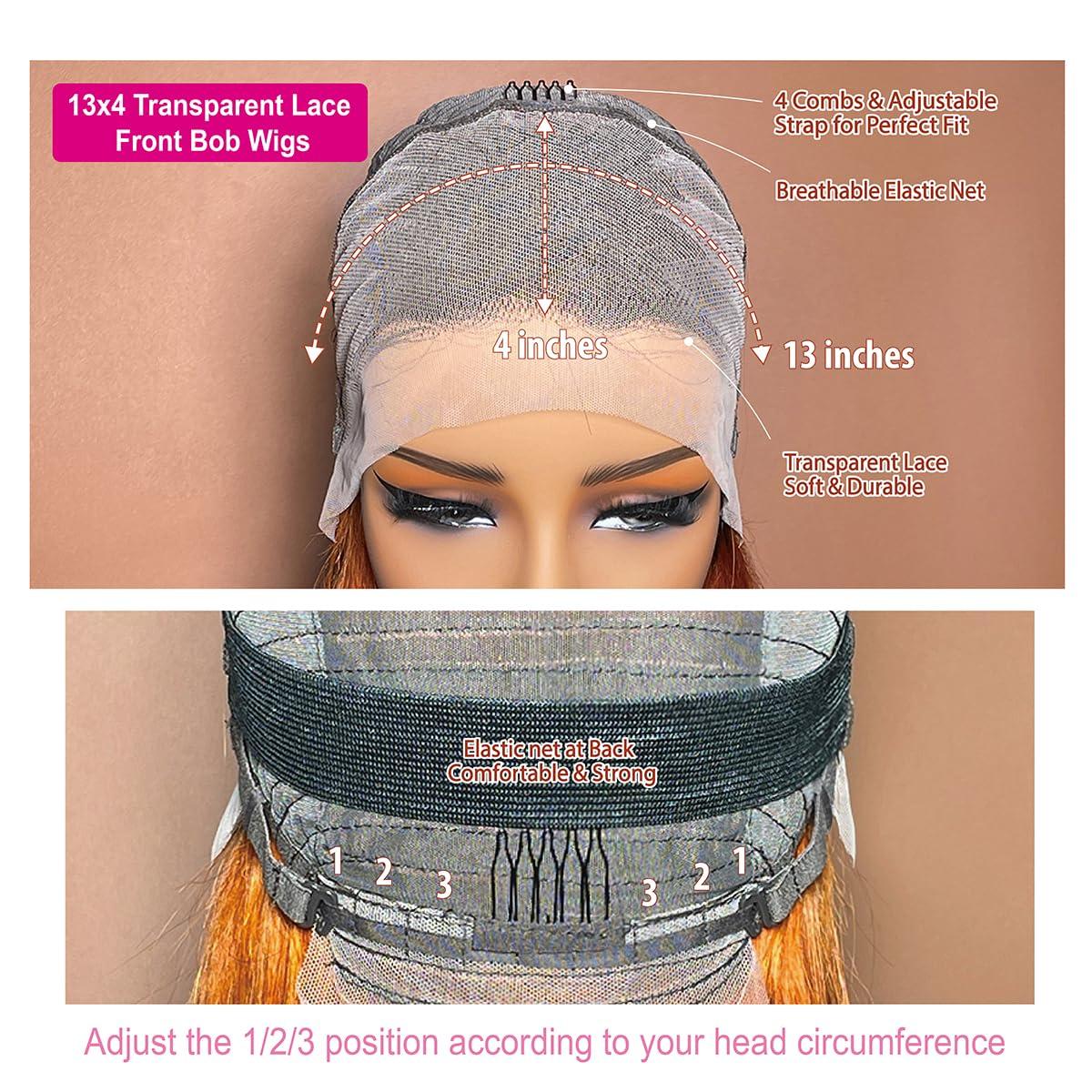 CRYSTALHAIR 10 inch Straight Bob Wig Human Hair, Lace Glueless Front Wigs Human Hair,Highlight Human Hair Bob Wig,Pre Plucked 13x4 HD Lace Front Wigs Human Hair 180% Density Natural Black Wig Human Hair