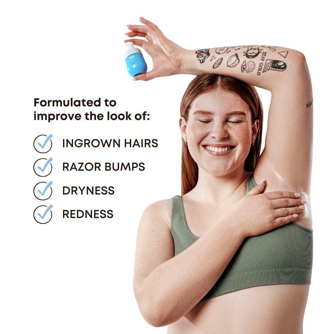 Bushbalm Bushbalm Ingrown Hair Oil - Helps with Ingrown Hair, Underarm Bumps, Soothes Skin, Razor Bumps and Post Shave Redness, 30 ml - Nude Oil