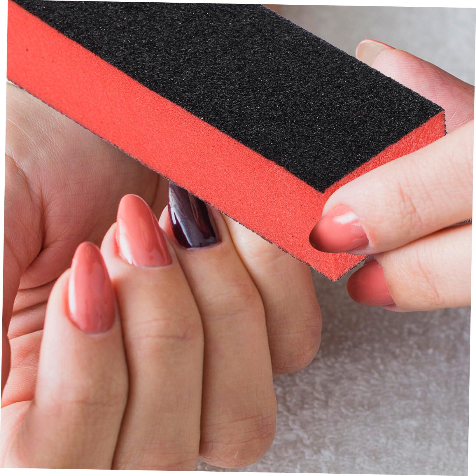 LALAFINA LALAFINA Nail Finishing Polisher Buffer Block Manicure Sanding Sponge Nail Polish File Board Portable for Home Salon