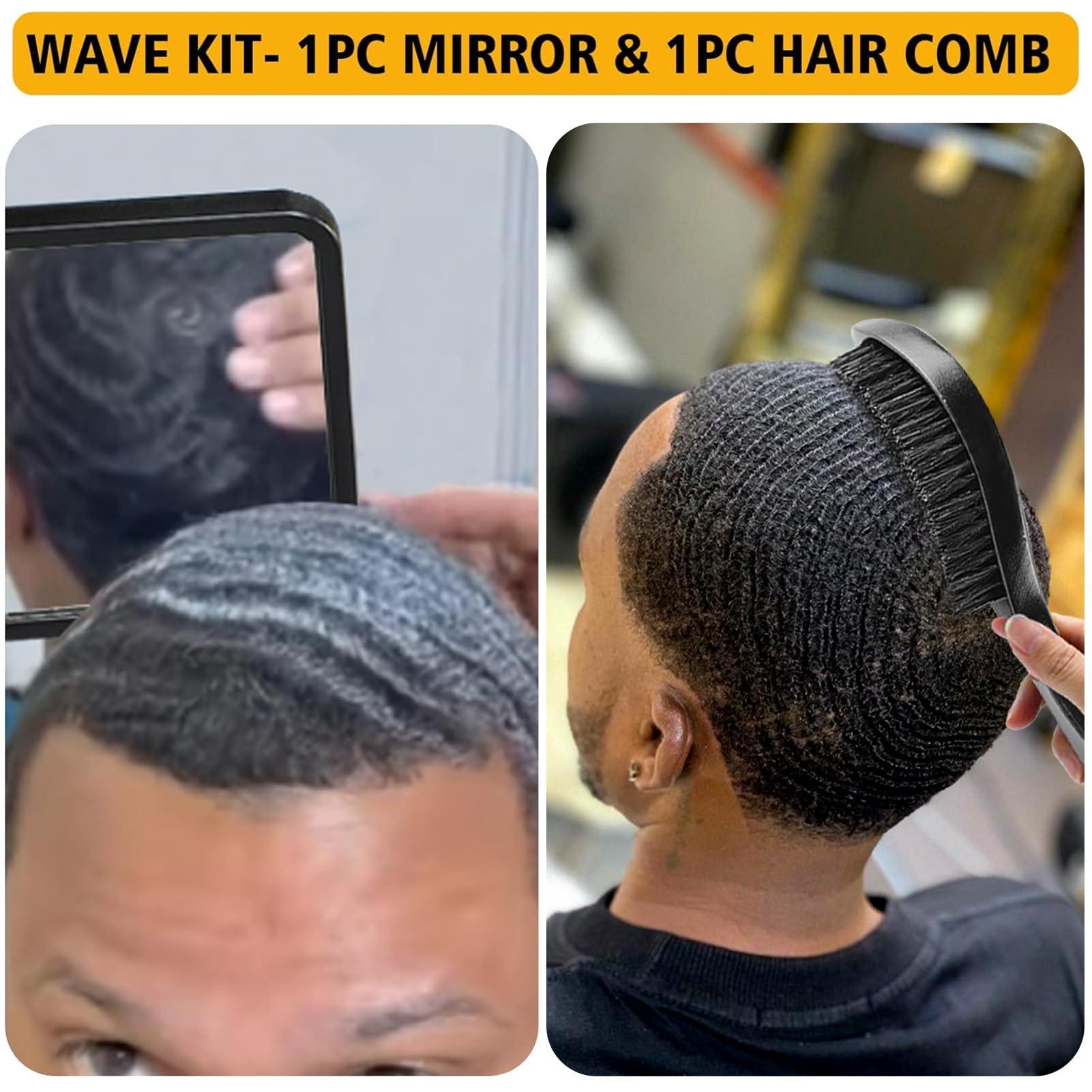 Goiple Wave Pomade for Men Strong Hold Easy Wash 360 Wave Training Hair Cream, Waves Grease for Men Promotes Layered Waves, Moisture, Control and Silky Shine, Wave Kit Curved Medium Waves Brush Silky Durag