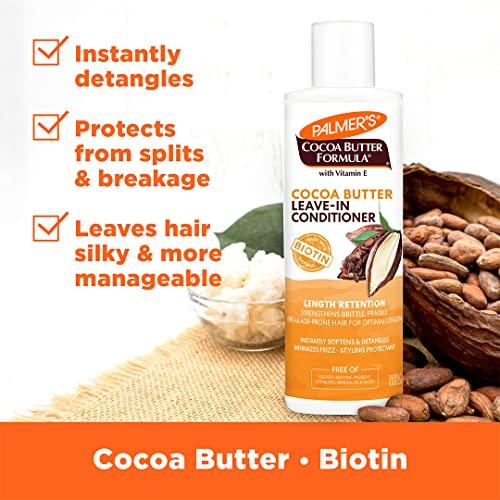 Palmer's Palmer's Cocoa Butter & Biotin Length Retention Leave-In Conditioner, Instant Detangler, Soften and Strengthen Textured and Curly Hair, 8.5 Ounce