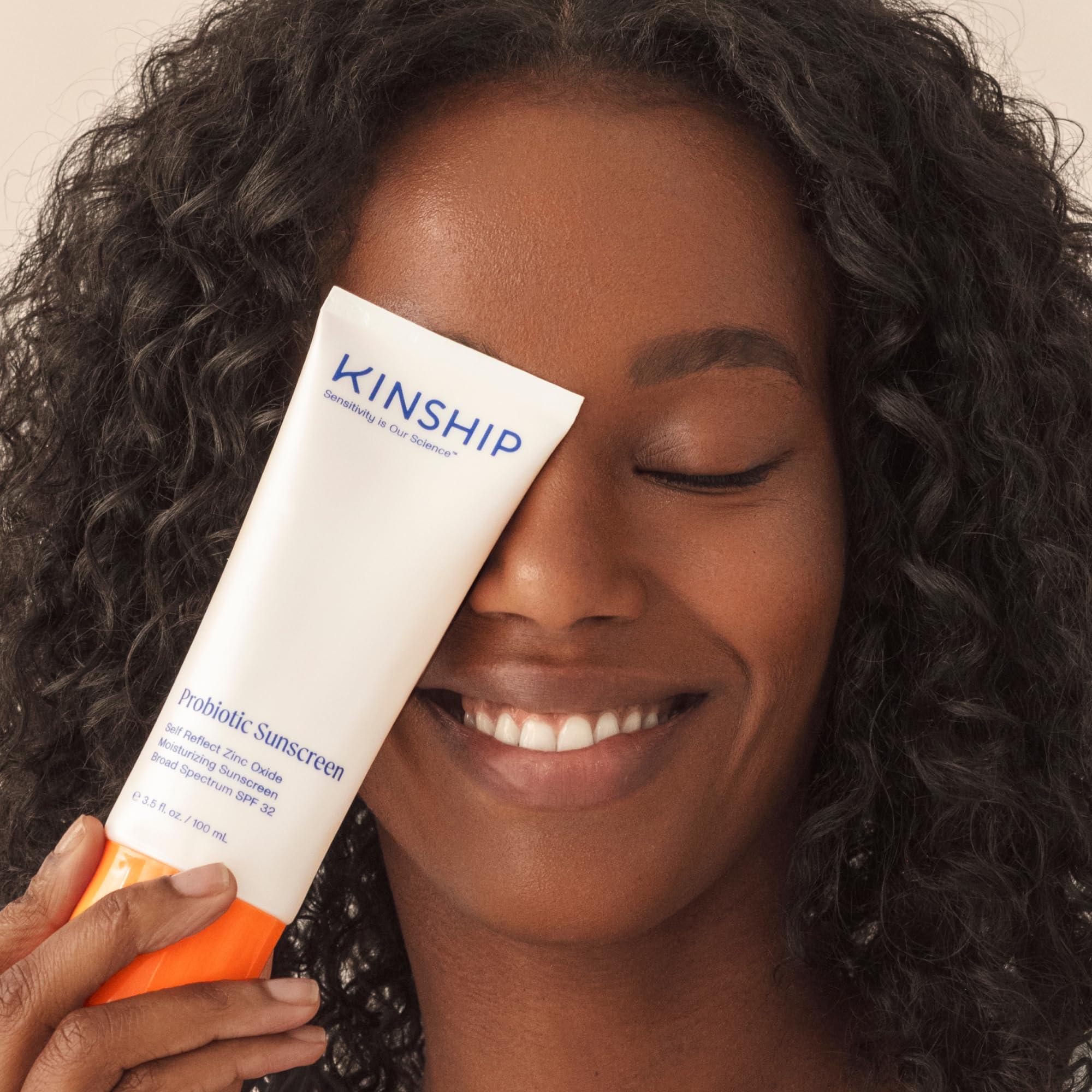 Kinship Kinship Self Reflect Probiotic Moisturizing Sunscreen SPF 32 1.75oz + 3.5oz Bundle - For Face & Body - Lightweight 100% Mineral SPF for Sensitive Skin - Sheer Zinc Oxide Sunblock - Clean & Reef Safe