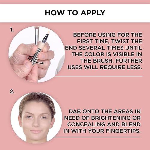 ARTDECO ARTDECO Perfect Teint Concealer - Neutral Light N12 - Light-Reflecting Concealer with Brush Applicator - No Signs of Tiredness - Medium Coverage - Water-Resistant - Long Lasting - Makeup - 0.07 Fl Oz