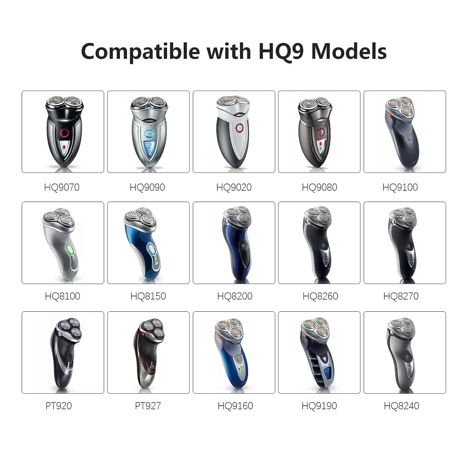 Ruixin HQ9 Replacement Shaver Head Blades for Philips Norelco HQ9070 HQ9080 HQ8240/8260 PT920 8140XL 8160XL 8170XL, 6 pcs