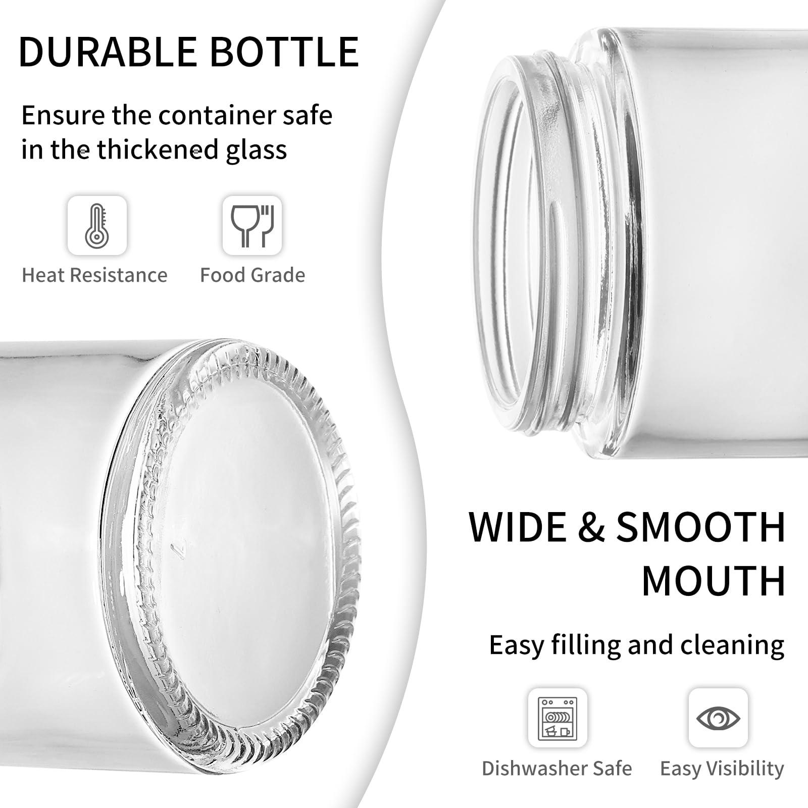 KEYWING KEYWING 4oz Small Glass Jars, 24 Pack Round Clear Glass Jars with Black Lid Empty Cosmetic Containers with Inner Liners for Lotions, Powders, Cream and Ointments