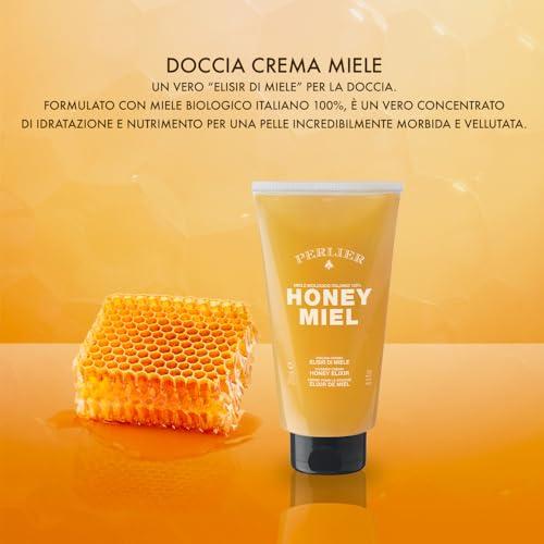 Perlier Perlier Honey Miel Doccia Crema Elisir di Miele Biologico 100% Italiano, Shower Gel Honey Elixir 250 ml, 8.4 Fl Oz made in Italy [italian import]