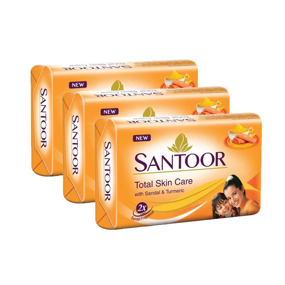 Santoor Santoor Sandal & Turmeric Soap - 100g (Pack of 3)