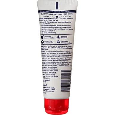 Eucerin Eucerin Advanced Repair Light Feel Foot Creme, 3 oz ( Pack of 4)