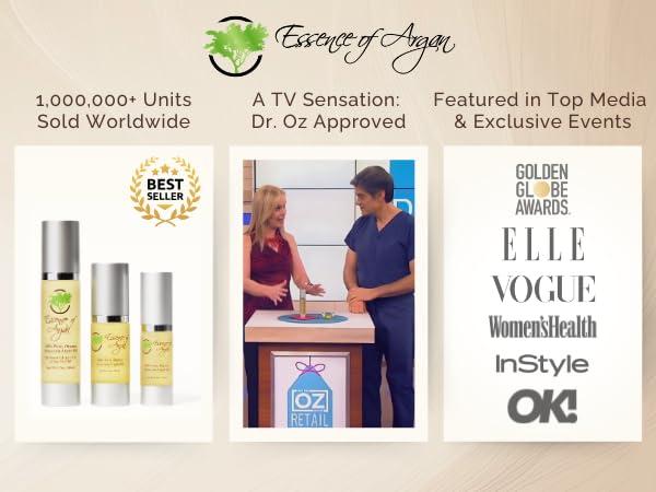 Essence Of Argan Essence Of Argan 100% Pure Moroccan Organic Argan Oil - Natural EcoCert Oil that Nourishes, Conditions and Moisturizes Your Skin, Hair and Nails