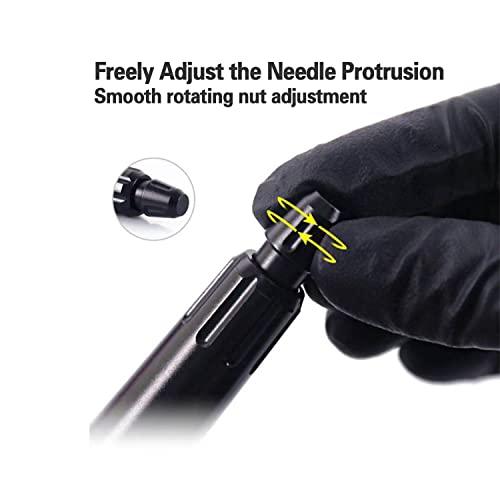 Denergy Denergy Tattoo Hand Poke a Stick Alloy Tattoo Cartridge Poke Pen Tool Beginner Diy Home Tattoo Supply (Black)