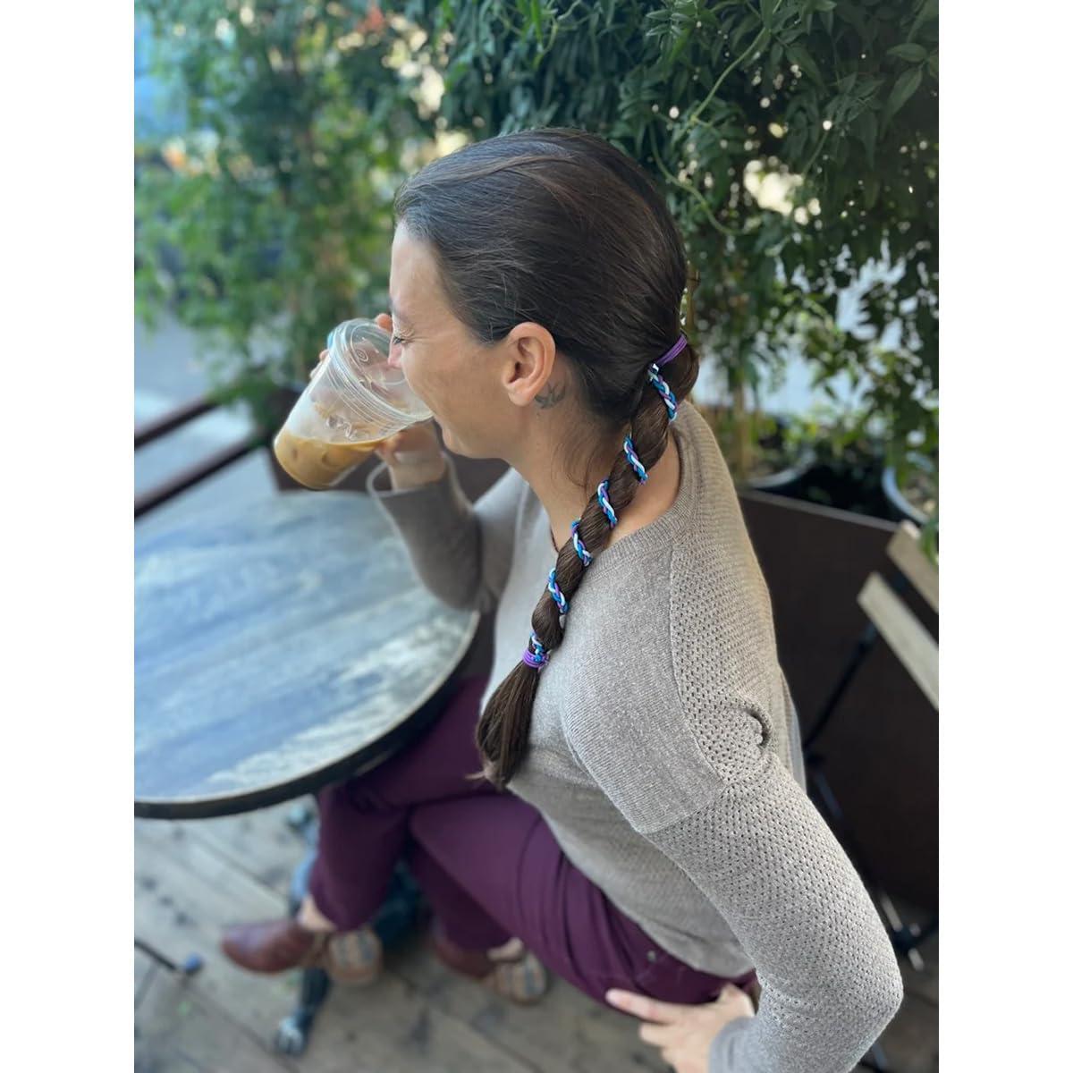 RipTie RipTie Rip Tie 2.5mm Tangle Free Hair Tie - Rippled Water, Single, 34\"\", 1 Count (Pack of 1)