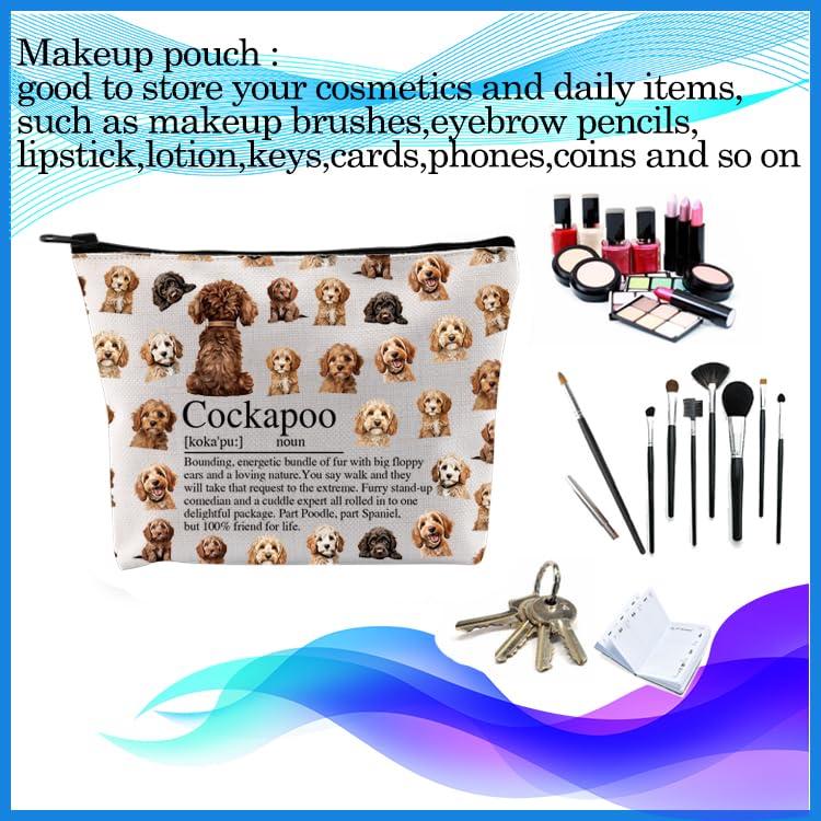PXTIDY PXTIDY Cockapoo Definition Cosmetic Bag Cockapoo Lover Gift Cockapoo Dog Mom Travel Pouch Bag Cockapoo Owner Gift
