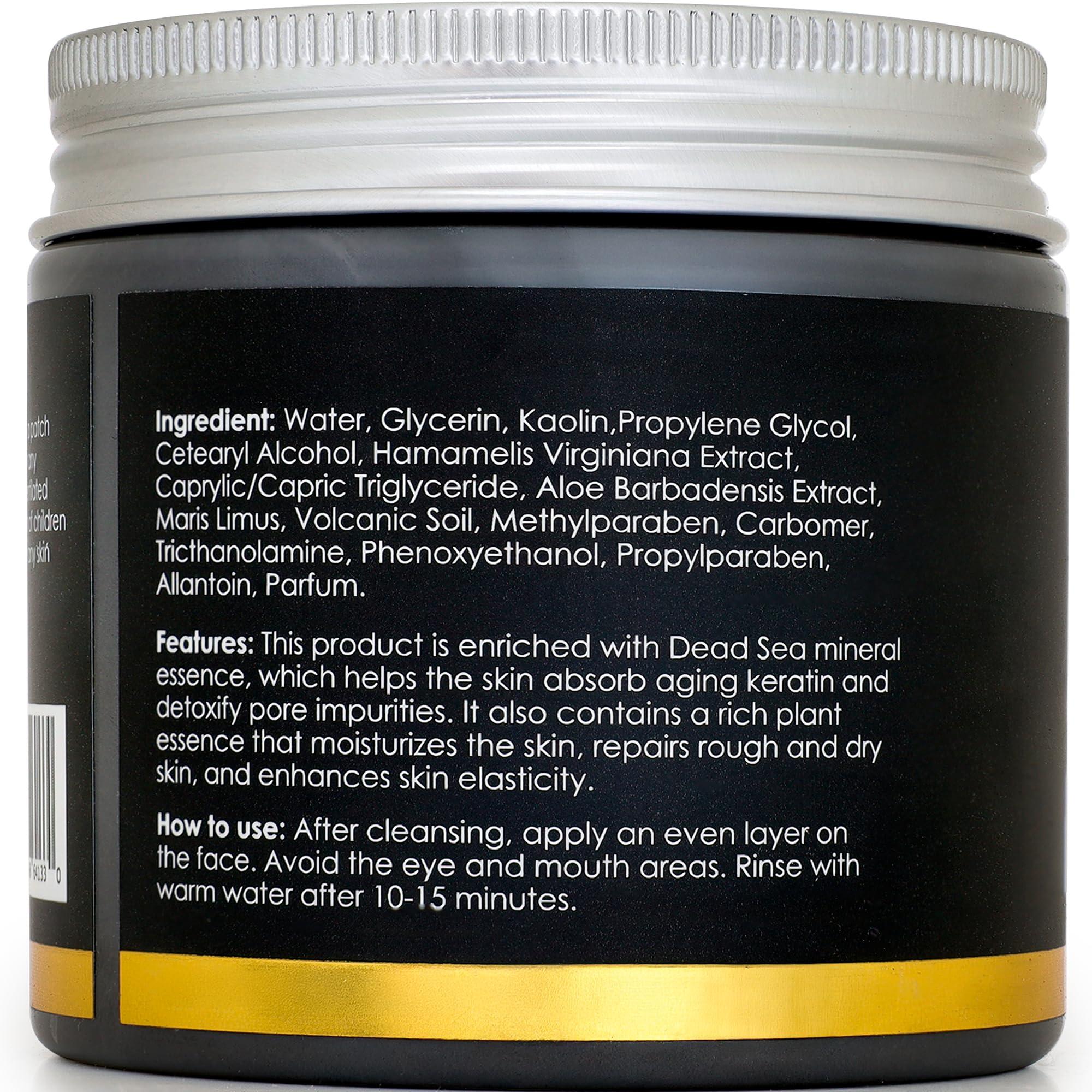 UNIQUE CONCENTRATIONS Dead Sea Mud Mask for Face and Body - Deep Cleansing, Exfoliating, Detoxifying for Acne, Blackheads, Oily Skin, and Pore Clearing - 100% Natural Mineral-Rich Formula for Men and Women - 8.8 oz