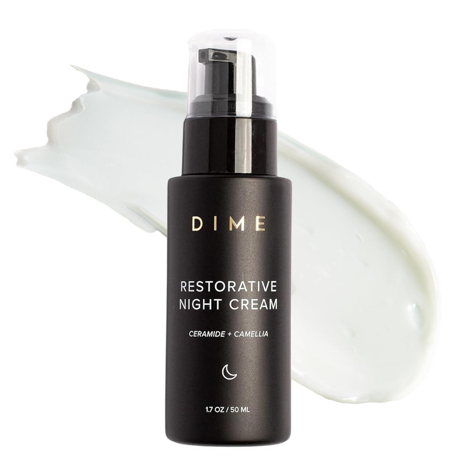 Dime Dime Beauty Restorative Night Cream, Facial Moisturizer with Ceramides and Sea Buckthorn, 1.7 oz / 50 ml