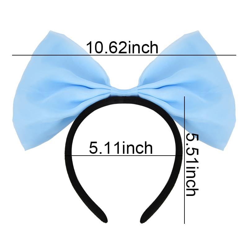 MXXGMYJ MXXGMYJ Hair Band, Blue Bow Headband - 1pcs Hair Accessories for Women Girls, Hairband for Halloween Christmas Party Cosplay Costume Gifts