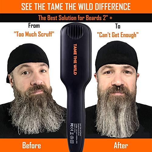 TAME THE WILD MAKE YOUR BEARD BEHAVE Tame's Beard Straightener for Men and Tame's Beard Armor Heat Protection Spray - Bundle and Save