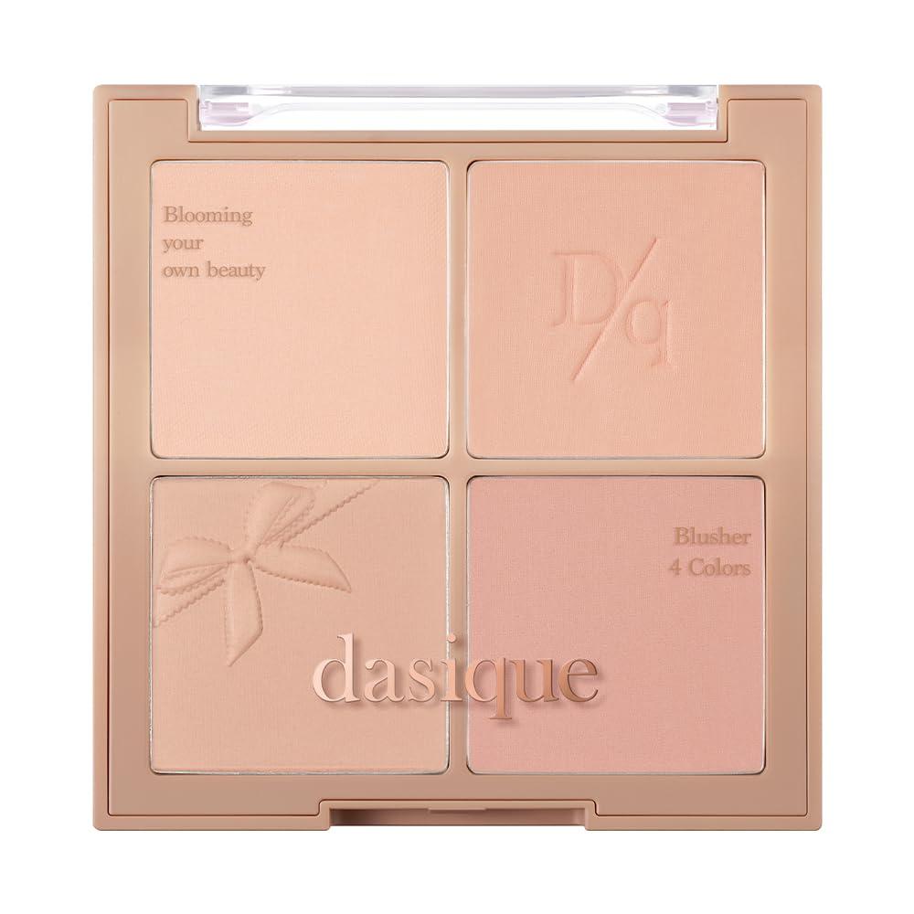dasique Dasique Blending Mood Cheek #10 Muted Nuts | 4 Blendable Shades in Lighteight Smooth Powder | Vegan | Korean Makeup | Blush