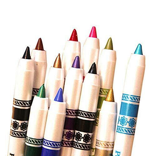 Acxico Acxico 12 pcs colors glitter lip liner eyeshadow eyeliner