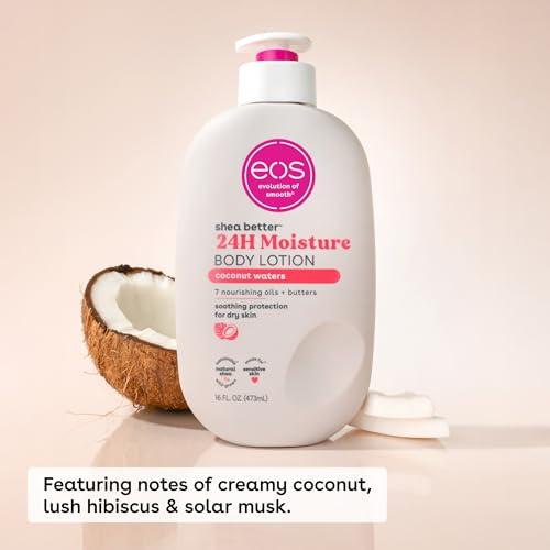 eos eos Shea Better Body Lotion- Coconut Waters, 24-Hour Moisture Skin Care, Lightweight & Non-Greasy, Made with Natural Shea, Vegan, 16 fl oz