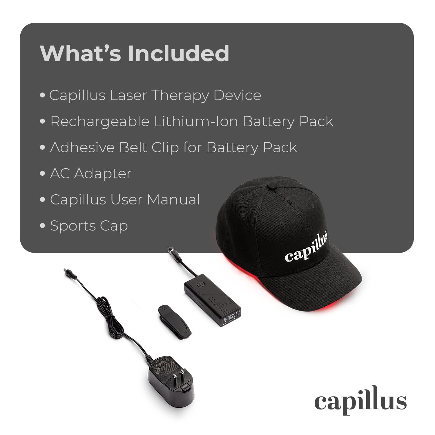 Capillus Capillus Plus S1 Mobile Laser Therapy Cap for Hair Regrowth, with 214 Red Light Lasers for Laser Hair Growth, Red Light Hair Growth Hat
