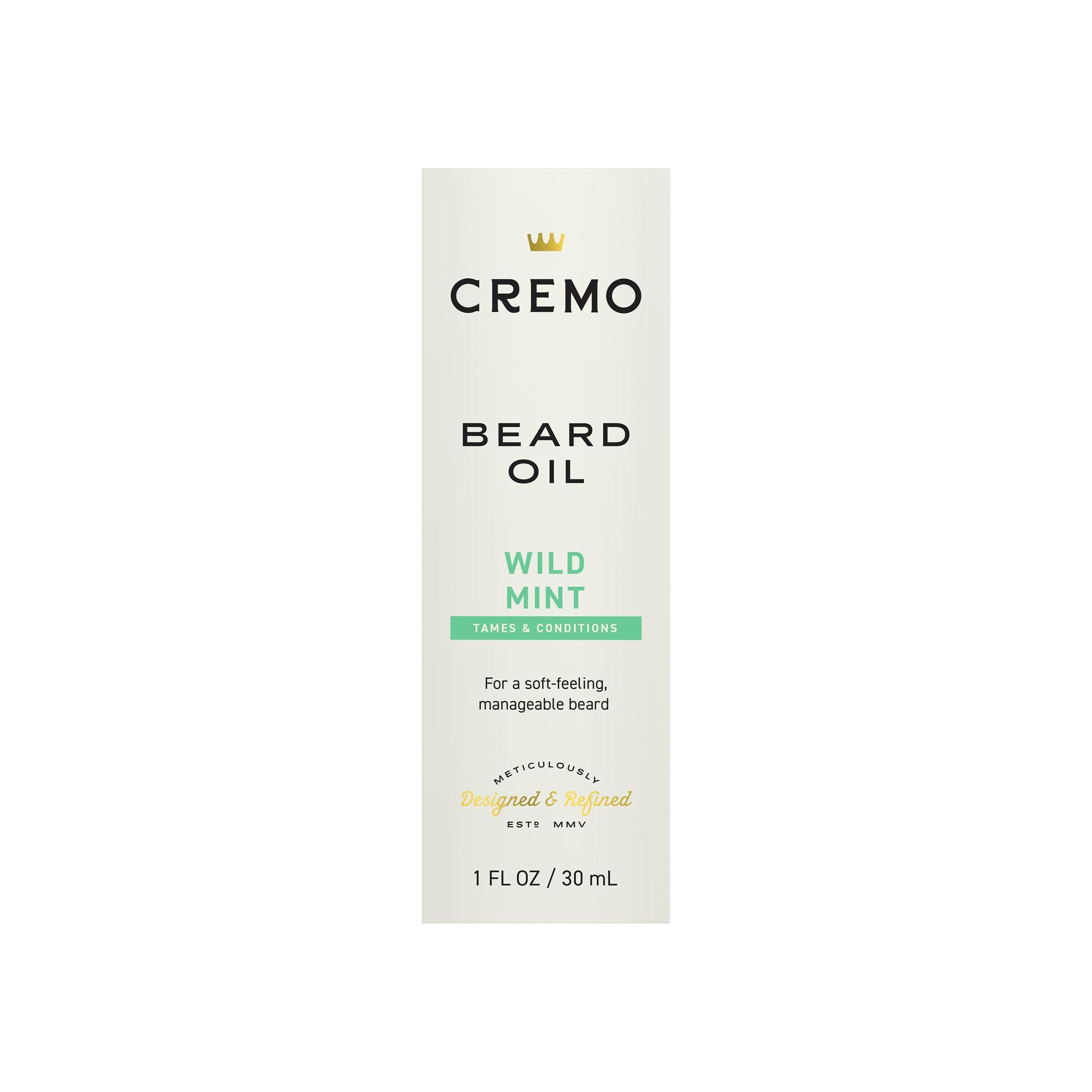 Cremo Cremo Beard Oil, Revitalizing Wild Mint, 1 fl oz - Restore Natural Moisture and Soften Your Beard To Help Relieve Beard Itch