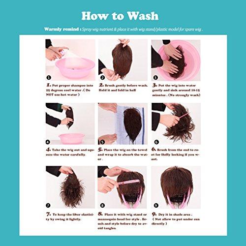 Wiggy Mermaid Colorful Rainbow Wigs with Bangs for Women Pastel Long Wavy Curly Colored Purple Goth Hair Wig for Music Festival, Themed Parties, Halloween, Wedding - 27.5''