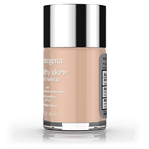 Neutrogena Neutrogena Healthy Skin Liquid Makeup Foundation, Broad Spectrum SPF 20 Sunscreen, Lightweight & Flawless Coverage Foundation with Antioxidant Vitamin E & Feverfew, 90 Warm Beige, 1 fl. oz