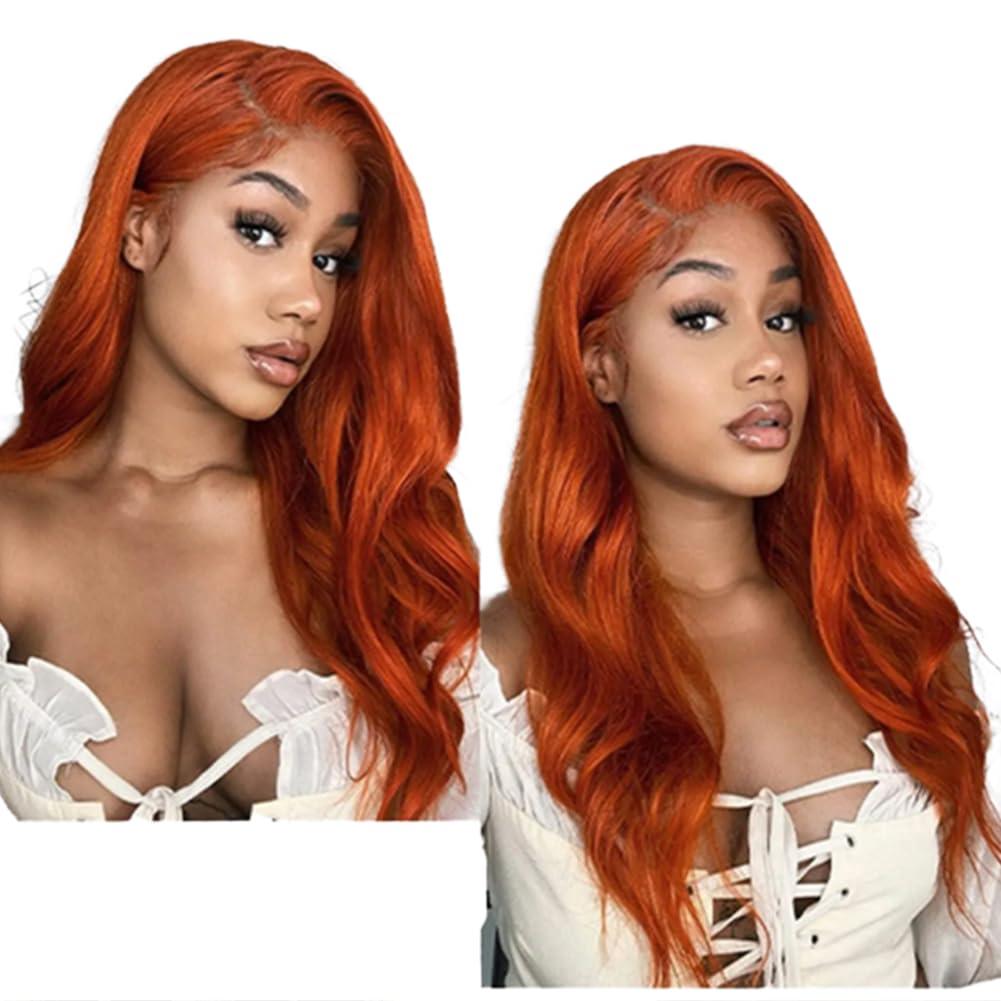 Kiss darling LASHES Ginger Tape in Hair Extensions 24inch 40pcs 100g Real Human Hair Extensions Body Wave Tape in Human Hair Seamless Remy Human Hair Extensions Full Head