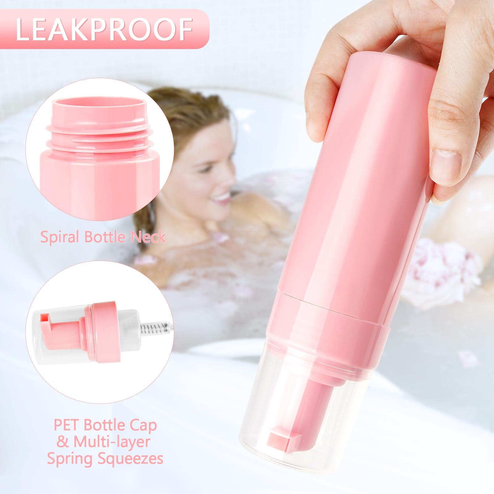 TMLECE TM Foam Pump Bottle 5.1oz/150ml Pink Empty Foam Bottle Pump, Travel Foam Bottle for Soap, Shampoo, Cleaning Foam Dispenser Bottle Refillable (6 Pack)