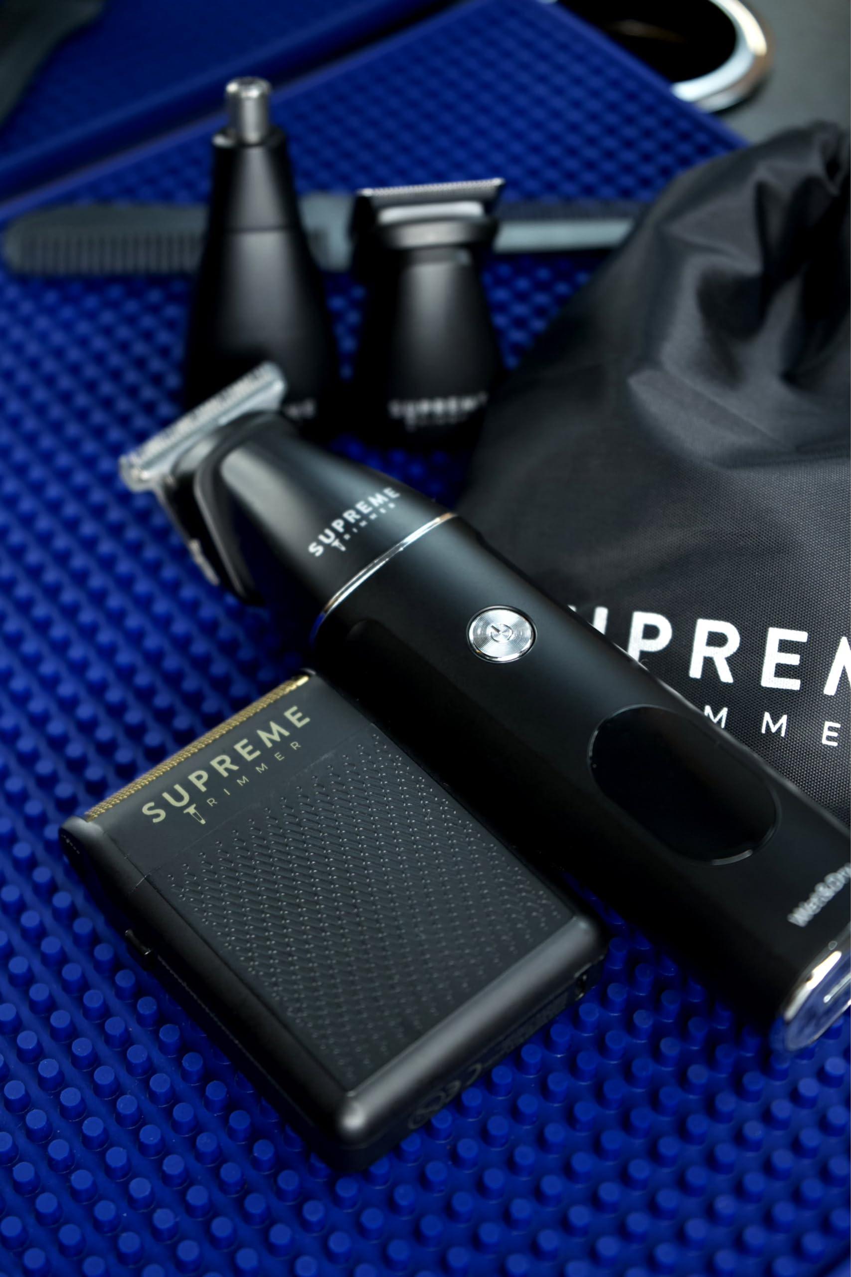 Supreme Trimmer Supreme Trimmer Multigrommer SMG3030 + Solo Foil Shaver Kit | Wet/Dry 14PC Kit All-in-one Nose, Ear, Head & Face Precision Beard Trimmer | Pocket Shaver for Barbers & at Home Use
