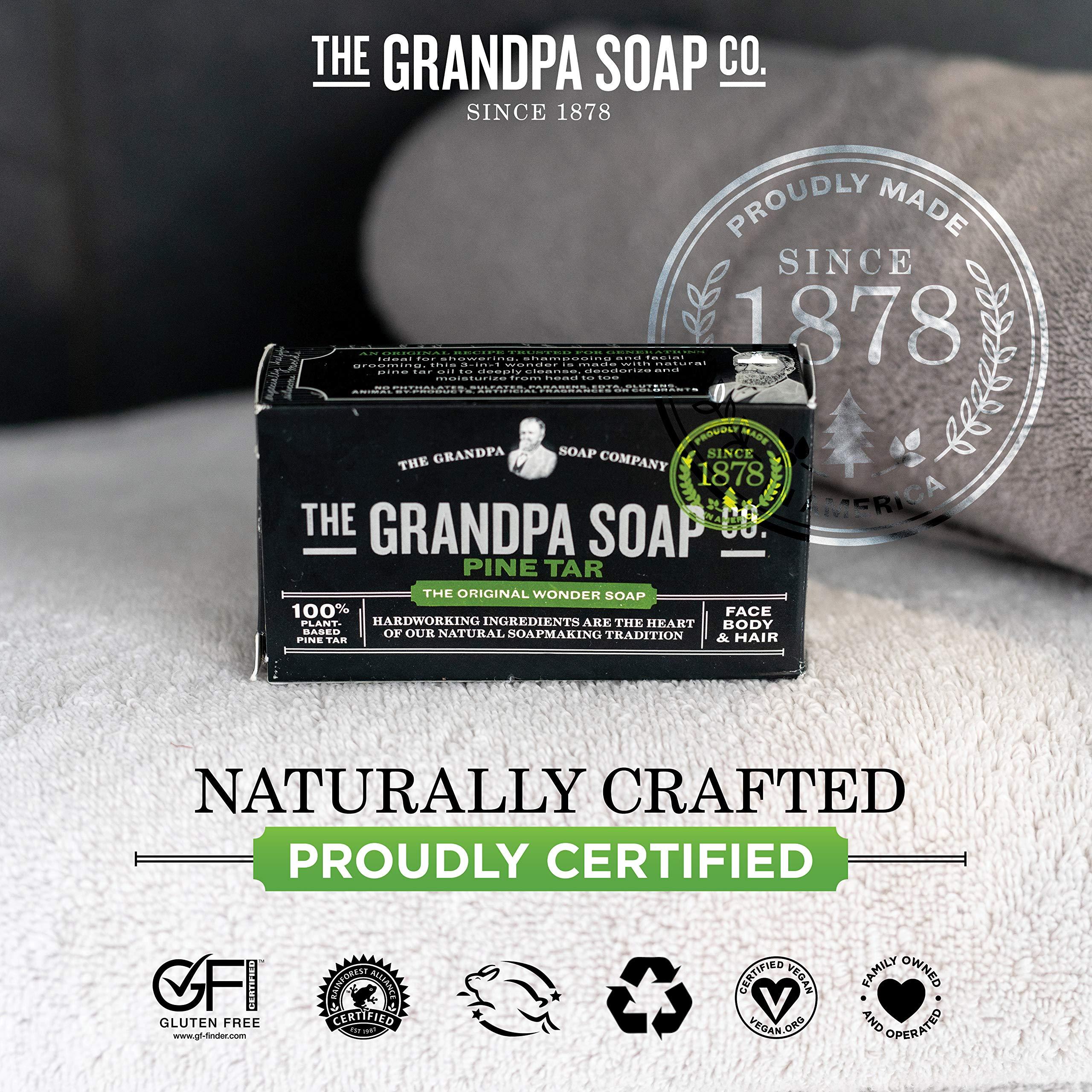 The Grandpa Soap Company Grandpa's Brands Pine Tar Soap, 4.25 Ounce