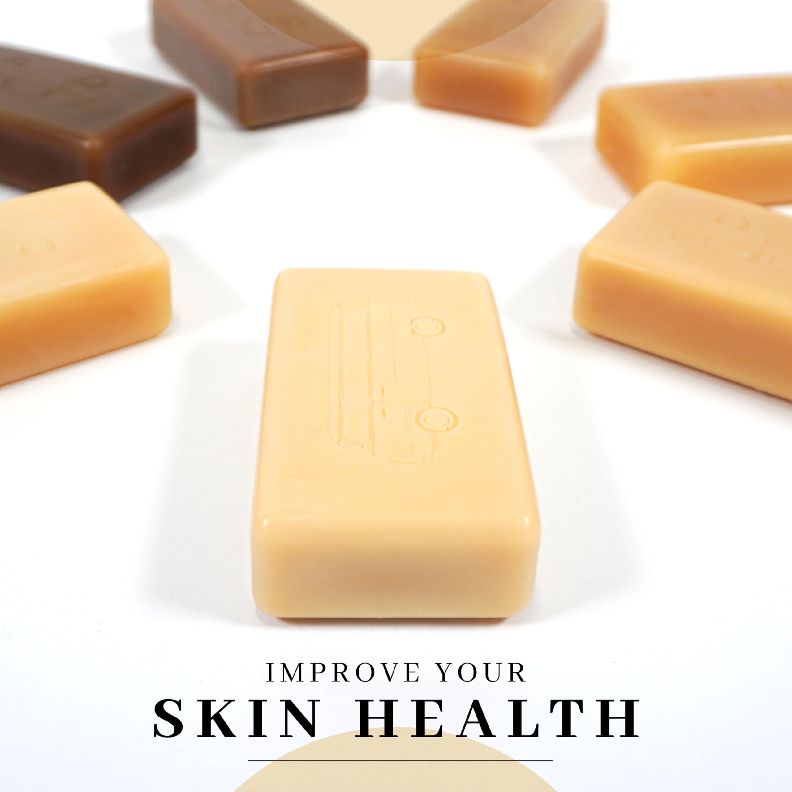 The VanMan Company Vanman - Pure Beef Tallow Soap with Honey - Pure Saponified 100% Grass Fed Beef Tallow for Skin, Raw Honey, Distilled Water, and Vanilla Oil - Subtle Vanilla Scent - Beef Tallow and Honey Soap -3 Pack