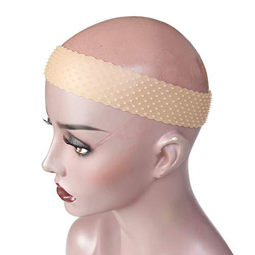 zigzag hair ZigZag Hair Non Slip Silicone Wig Grip Band Fix Transparent Silicone Headband Drop-shaped Elastic Wig Band Lace Wig Grip Hair Band for Wigs Sports Yoga 1Pc (M, Light Brown)
