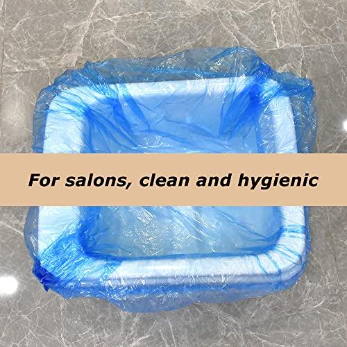 VPTAPE.COM 400-Count Spa Liners, Clear, Fit All Pedicure Spas, Disposable Pedicure Liners. (Blue), 1200mm x 1200mm