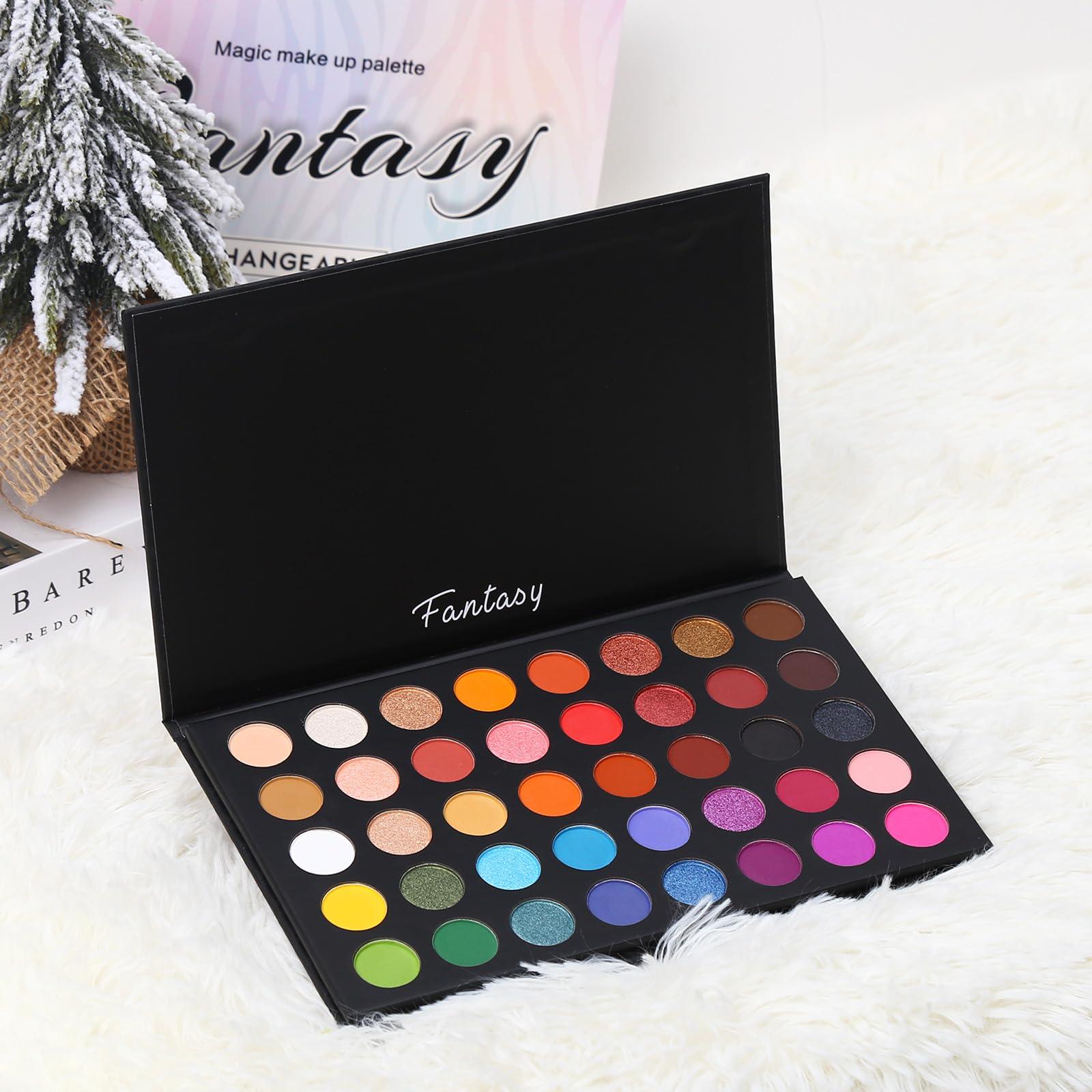 Prism Makeup Highly Pigmented Eye Makeup Palette, Matte Shimmer Metallic Eyeshadow Pallet Long Lasting Blendable Natural Colors Make Up Eye Shadows Cosmetics Gift Kit