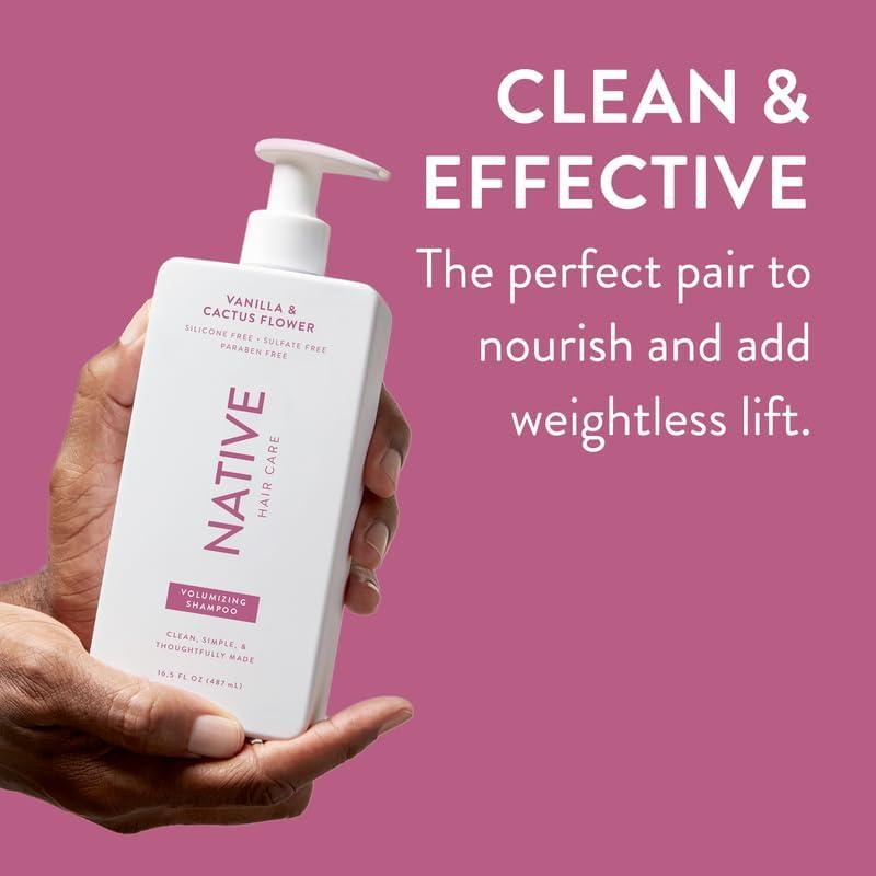 Native Native Shampoo & Conditioner and Body Wash (Bundle 4-Pack) | Naturally Derived Ingredients, Vanilla & Cactus and Coconut & Vanilla