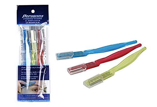 Personna Easy! Fast! Personna Disposable Eyebrow Shapers 3 Each (Pack of 2)