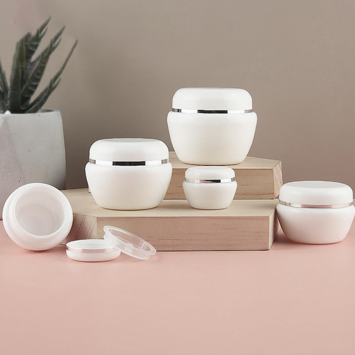 Baluue Baluue 10Pcs Silver Rim Cream Jars Skincare Sub Container for Body Butter Multi-Use Face Cream Package Holders