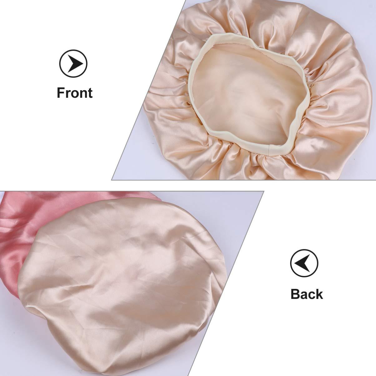 CALLARON CALLARON Bonnet Bath Hat for Women Reusable Shower Caps Spa Bathing Shower Hat Bath Caps Satin 3Pcs