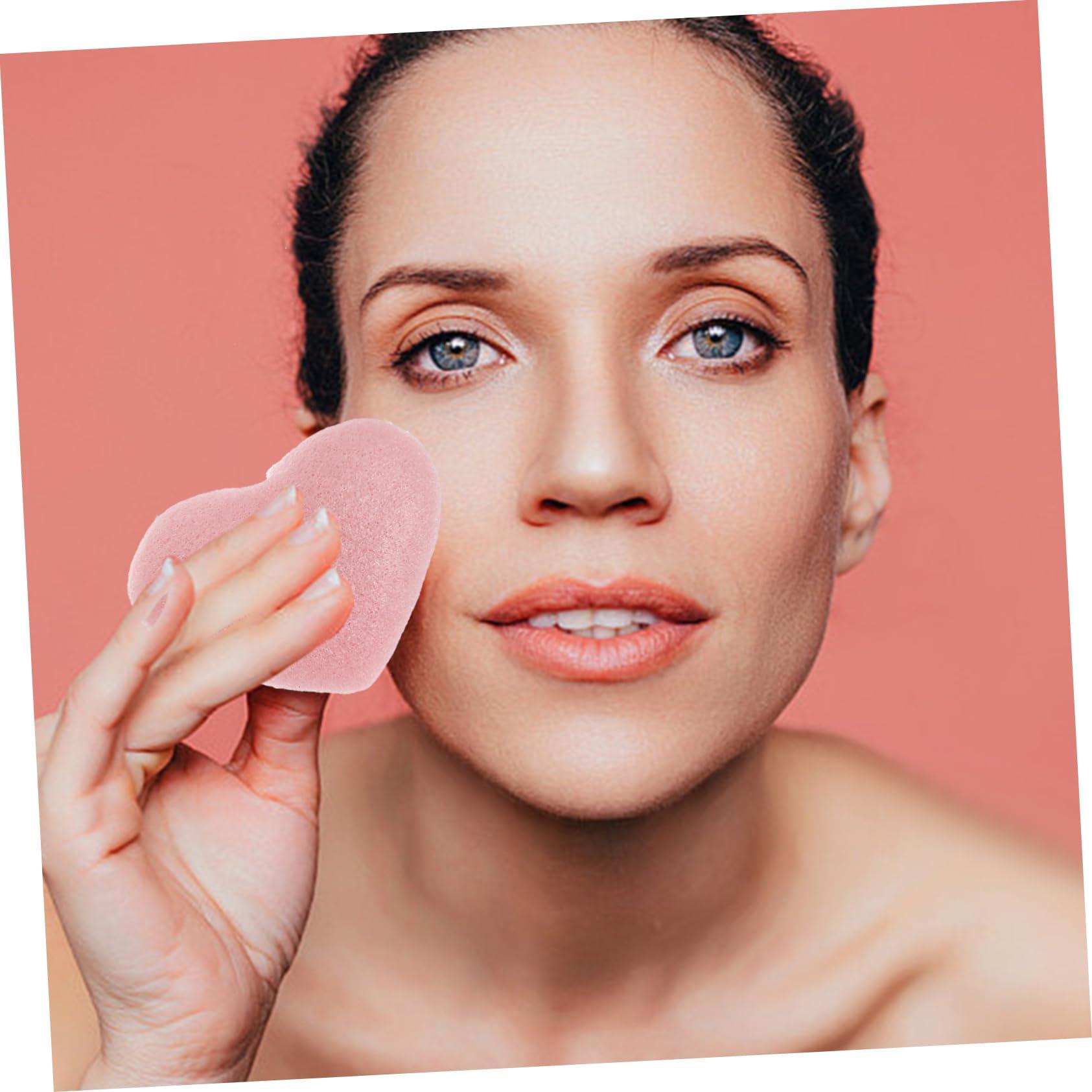 HAKIDZEL HAKIDZEL Sponges 3pcs Facial Face Cleaning Pad Facial Essentials Facial Cleansing Pads Heart Shaped Face Cleansing Pads Thicken Supplies Sponge Facial Sponges