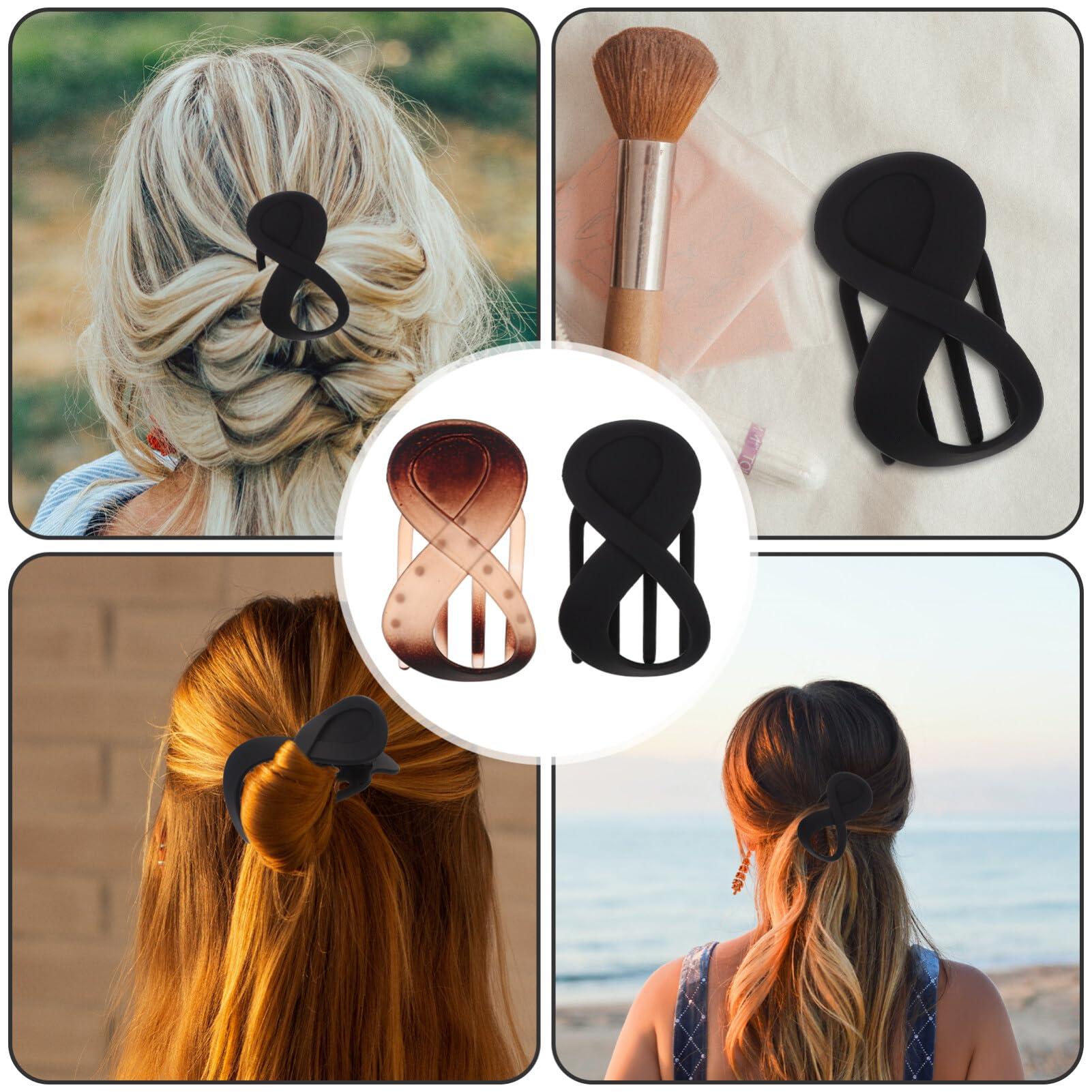 Beaupretty Beaupretty 2pcs Flat Hair Clips Hair Accessories for Women Flat Hair Claw Hair Clips for Fine Hair Large Hair Clips Hair Styling Clips Jaw Clips for Thick Hair Clips for Hair Girl Claw Clip