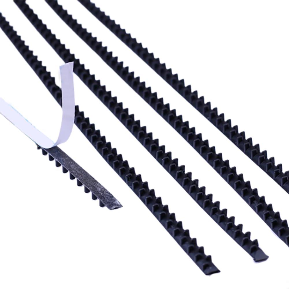 BFLCTTBD BFLCTTBD 10pcs Black Anti-Slip Flexible Rubber Teeth Gripper Strips Self-Adhesive Headbands for DIY Hair Accessories Making 8mm