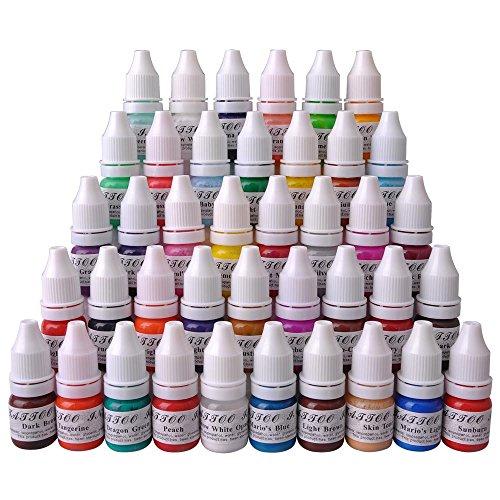 ZeHuoGe Complete Tattoo Kits with 4 Machine Guns, 2 Practice Skins, a Power Supply with LCD Display, 4 Tattoo Grips & a Portable Carrying Case for Tattoo Artists, Starters, Apprentice or Any Tattoo Lovers