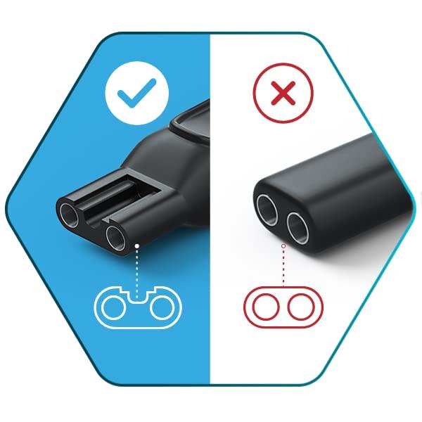 PWR+ HQ8505 Norelco Charger Cord Fit for Philips Norelco MG3750 MG5750 MG7750 9000 7000 6000 5000 3000 Series Electric Shaver Razor Aquatec SensoTouch Speed XL Multigroom Trimmer Power Supply Charging Cord