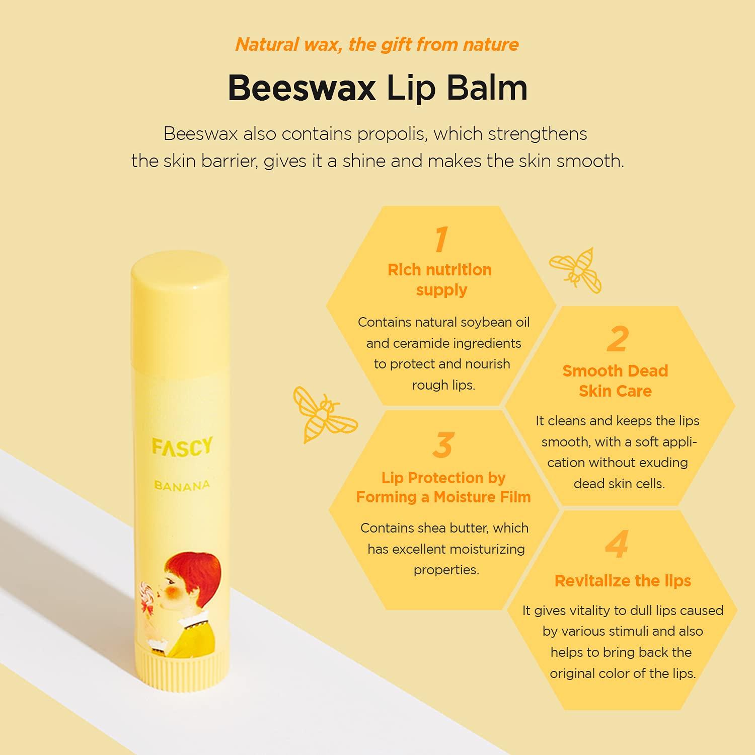 Fascy FASCY Lollipop Lip Balm Banana, Lip Balms & Moisturizers, Korean Lip Balm, Korean Lip, Korean Lip Products, Paraben Free, Moisturizing, 0.13 Oz, (Banana)