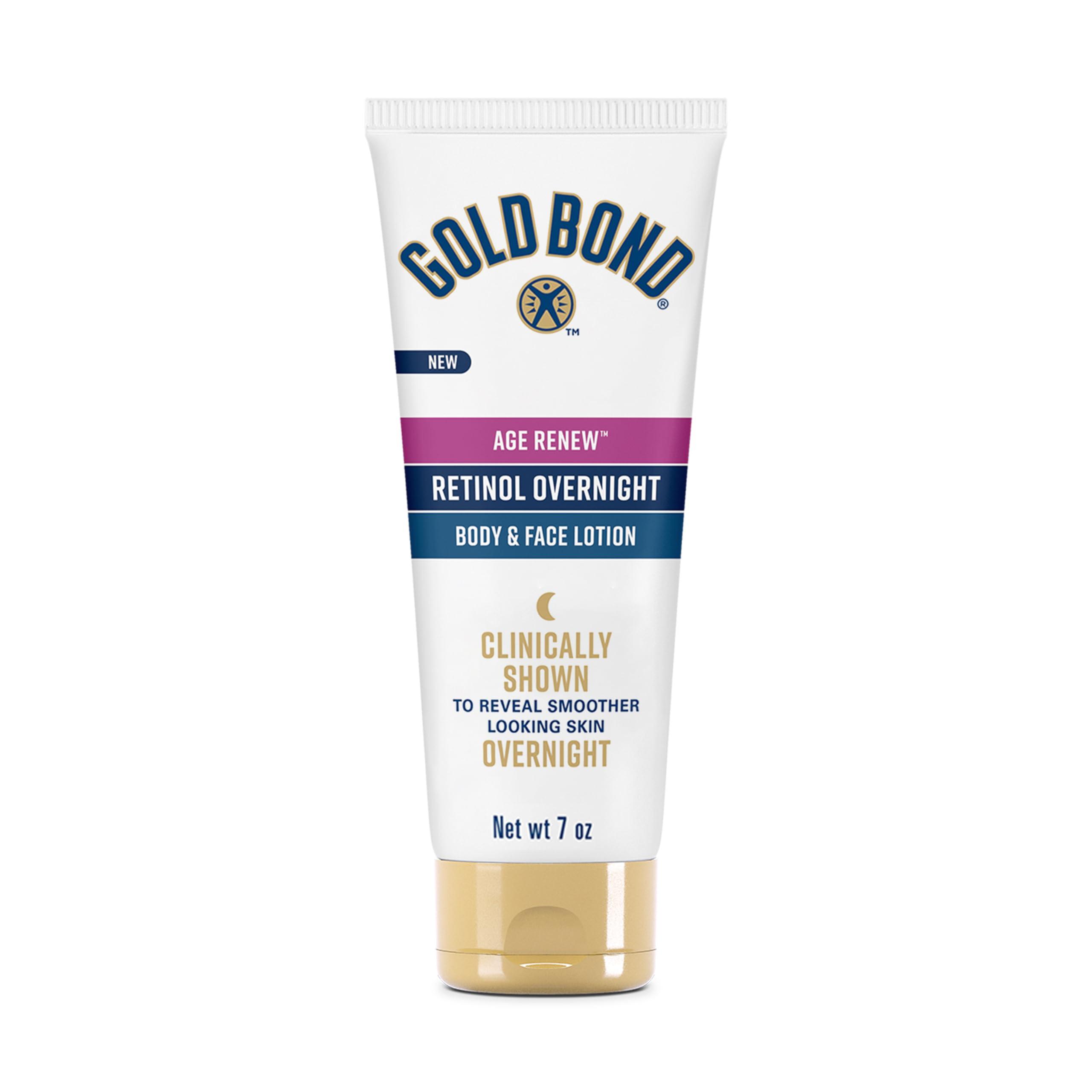Gold Bond Gold Bond Age Renew Crepe Corrector Body Lotion, Replenishing & Smoothing Formula, 14 oz. & Age Renew Retinol Overnight Body & Face Lotion, With Retinol & Peptide Complex, 7 oz.
