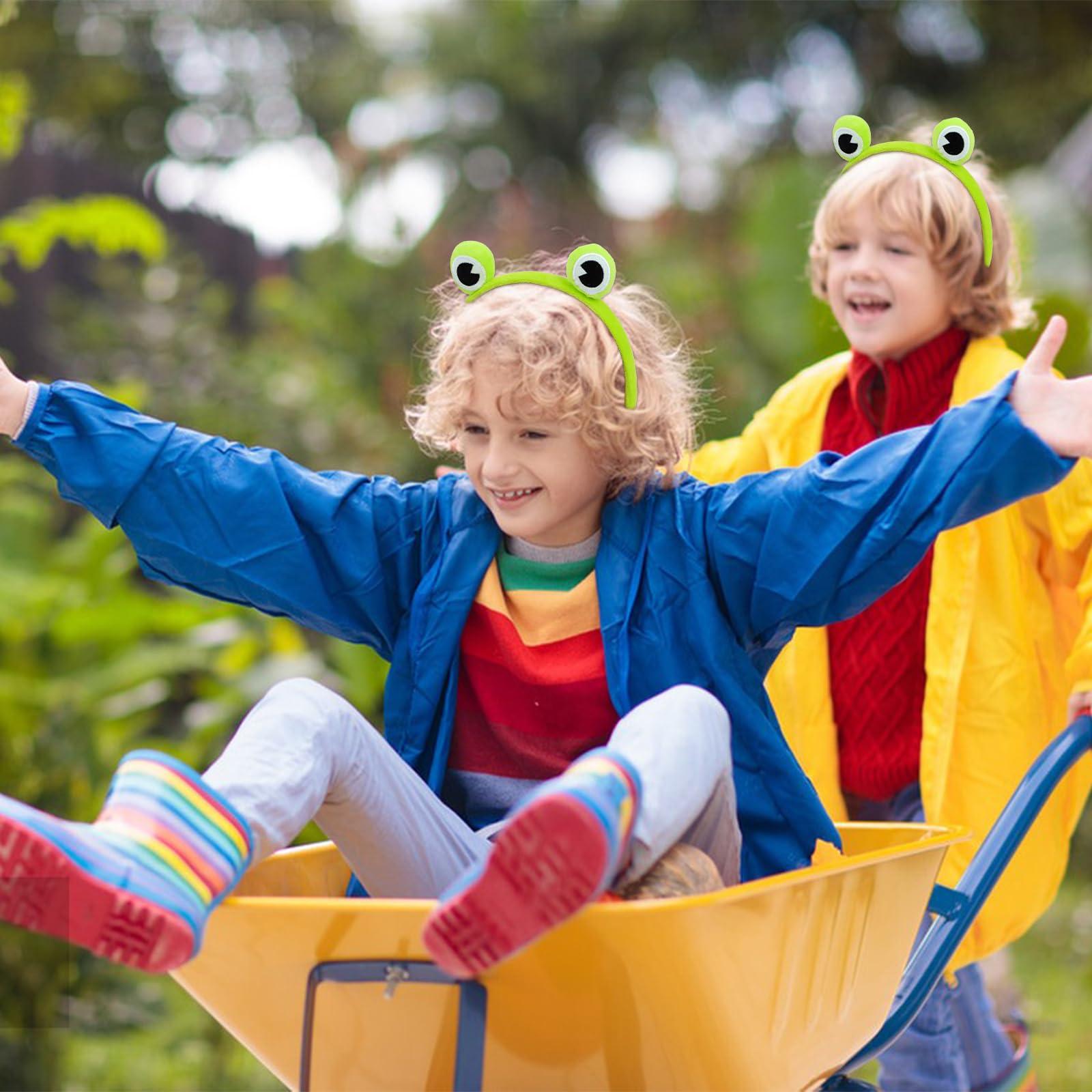 GAFATORY GAFATORY Frog Eyes Green Headband for Girls Cute Spa headband for Women Animal Headband for Makeup Hair Band Cosplay Costume Zoo Gifts Halloween Headband Funny Jungle Headbands for Skincare