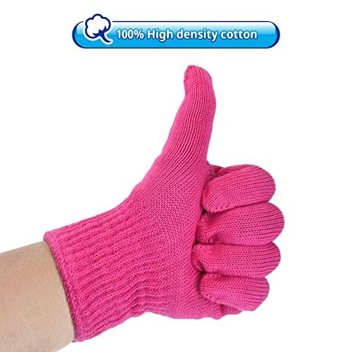 FOHOLA FOHOLA 1 Pc Professional Heat Resistant Gloves for Hair Styling, Heat Proof Gloves, Heat Protection Gloves for Curling Wand (Pink) (1, M)