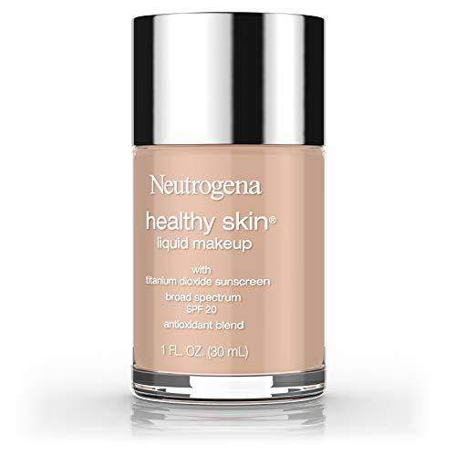Neutrogena Neutrogena Healthy Skin Liquid Makeup Foundation, Broad Spectrum SPF 20 Sunscreen, Lightweight & Flawless Coverage Foundation with Antioxidant Vitamin E & Feverfew, 90 Warm Beige, 1 fl. oz